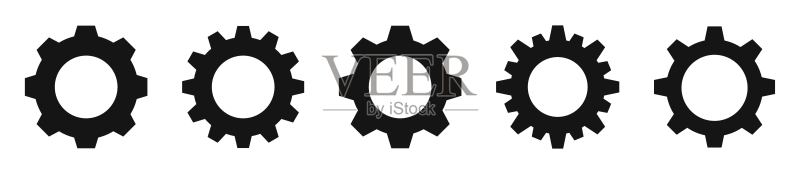 齿轮矢量图标设置配置概念图标素材