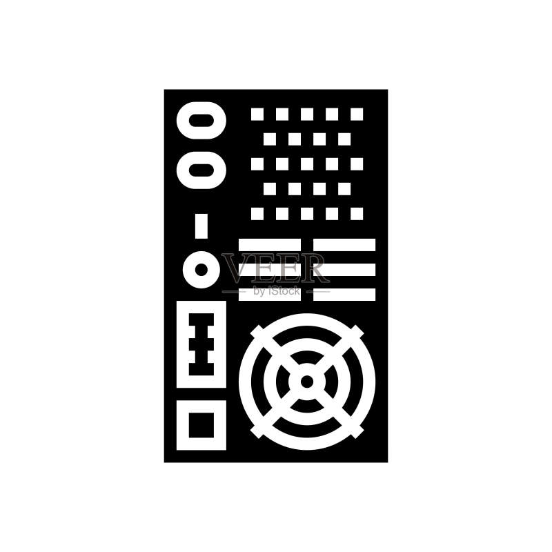 电源工具字形图标矢量插图图标素材