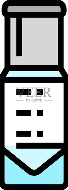 锥形瓶化学玻璃器皿实验室彩色图标图标素材