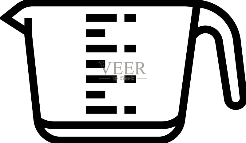 量杯厨房炊具线条图标图标素材