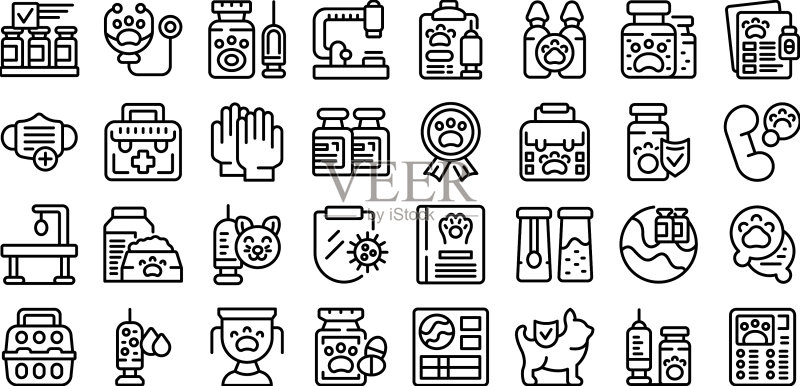 宠物疫苗图标集(狗)图标素材