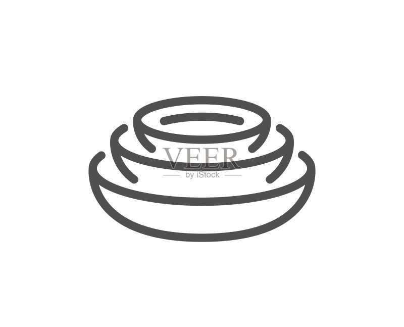 餐具盘子线条图标图标素材