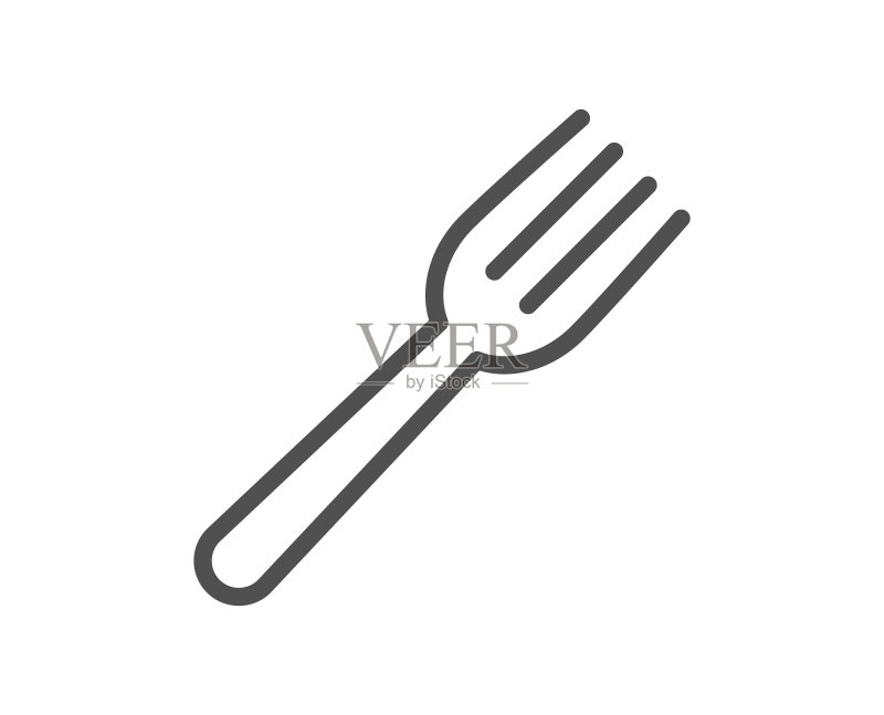 厨房餐具叉子线条图标图标素材
