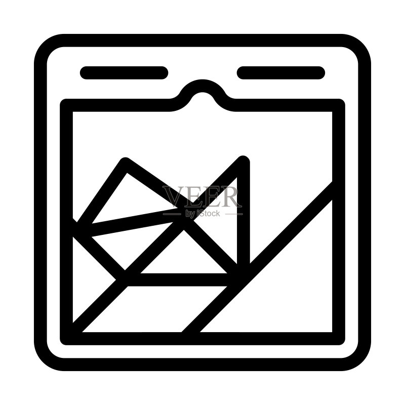 拼图玩具儿童线条图标矢量素材图标素材