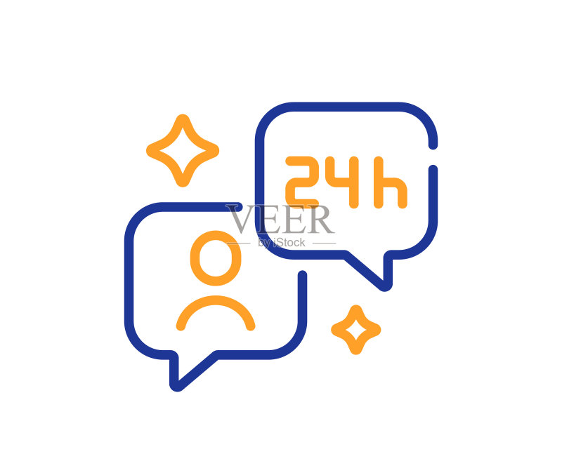 咨询线条图标支持服务标志图标素材