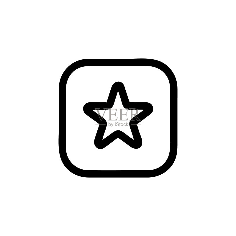 电影App图标轮廓风格白色背景图标素材