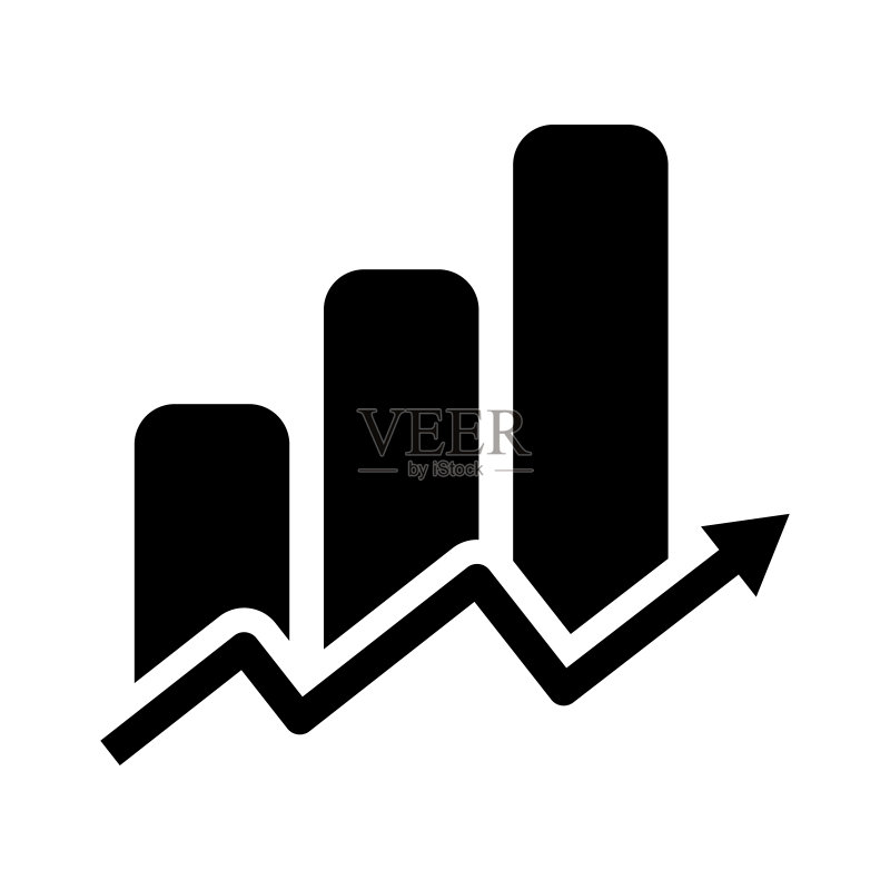 增长柱状图图标图标素材