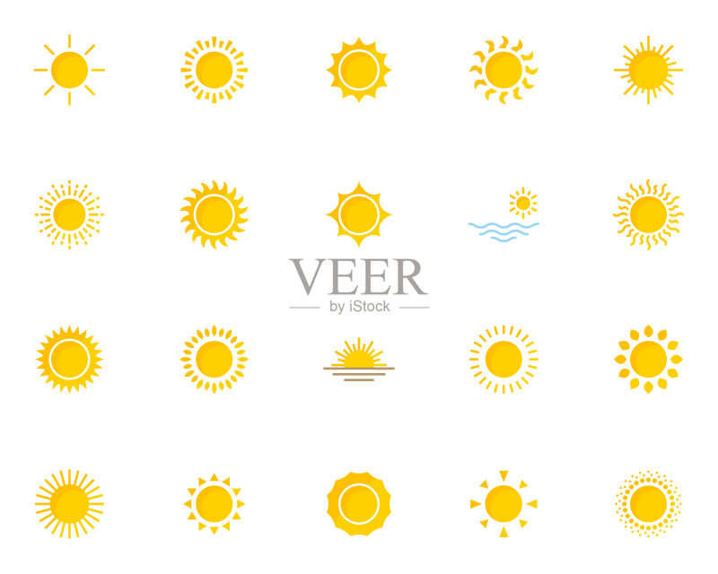 夏日炎热太阳图标图标素材