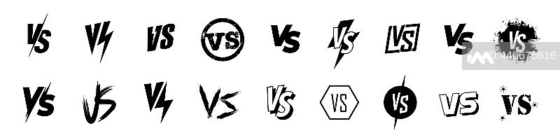 对决图标合集:VS字母,战斗图标图标素材