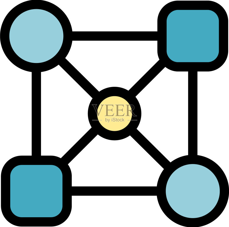 互联网区域扁平图标图标素材