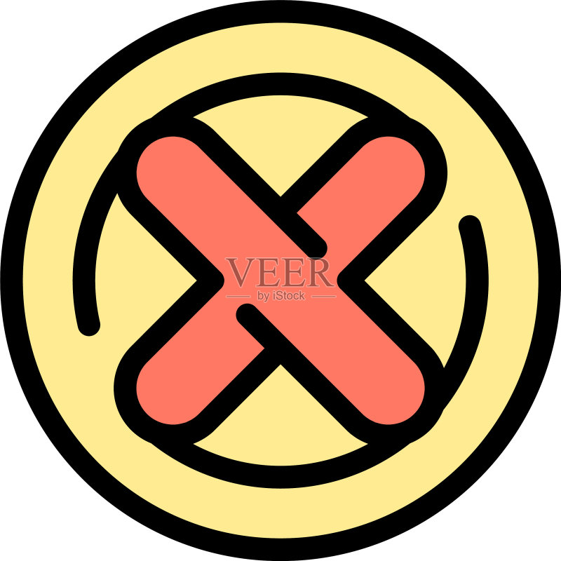 拒绝支付取消标志图标素材