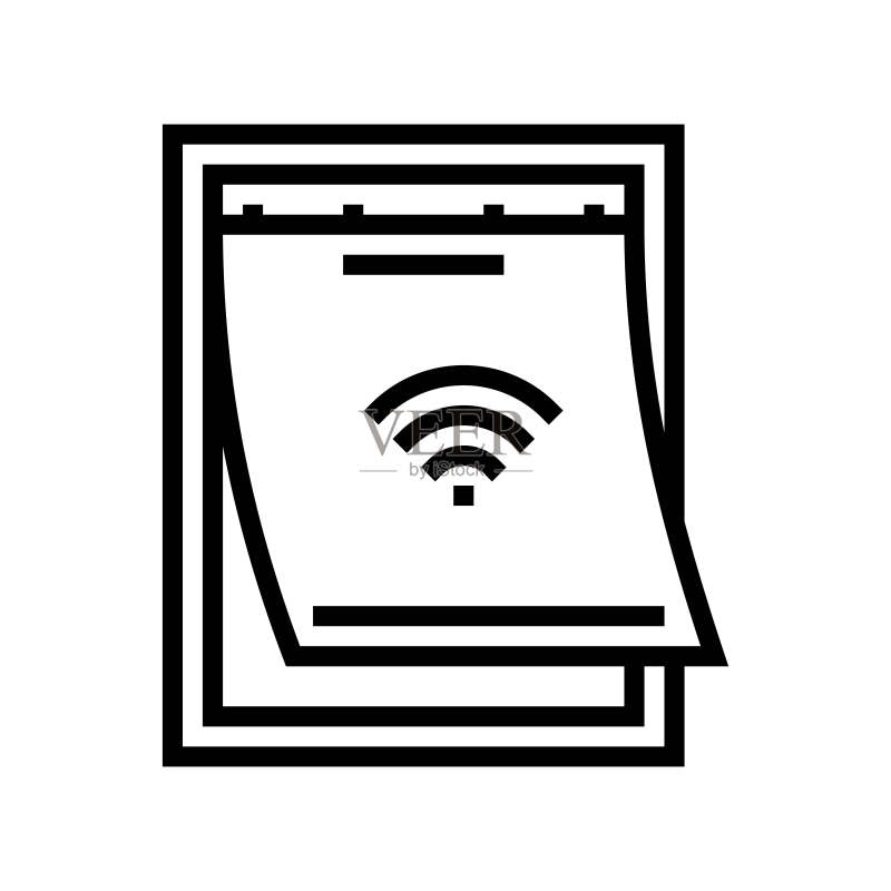 智能宠物门家居线条图标矢量图图标素材
