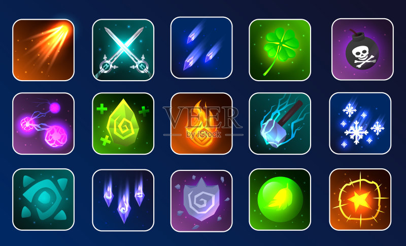 魔法咒语奇幻游戏图标图标素材