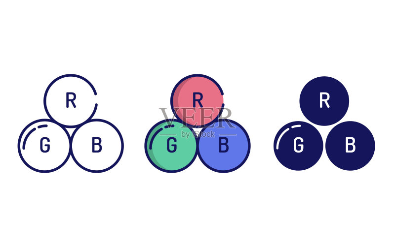 RGB矢量图标图标素材