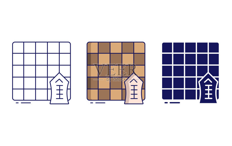 将棋棋盘矢量图标图标素材