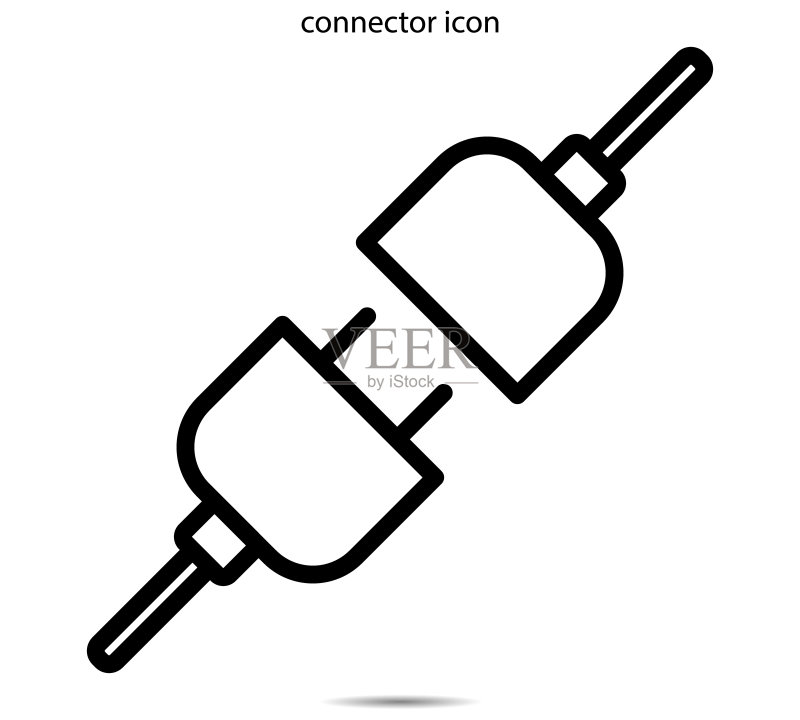连接器图标矢量图图标素材