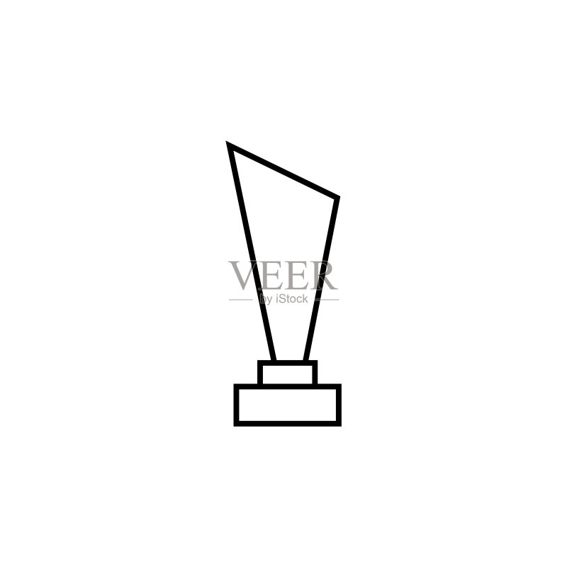 奖杯线条图标,矢量logo图标素材