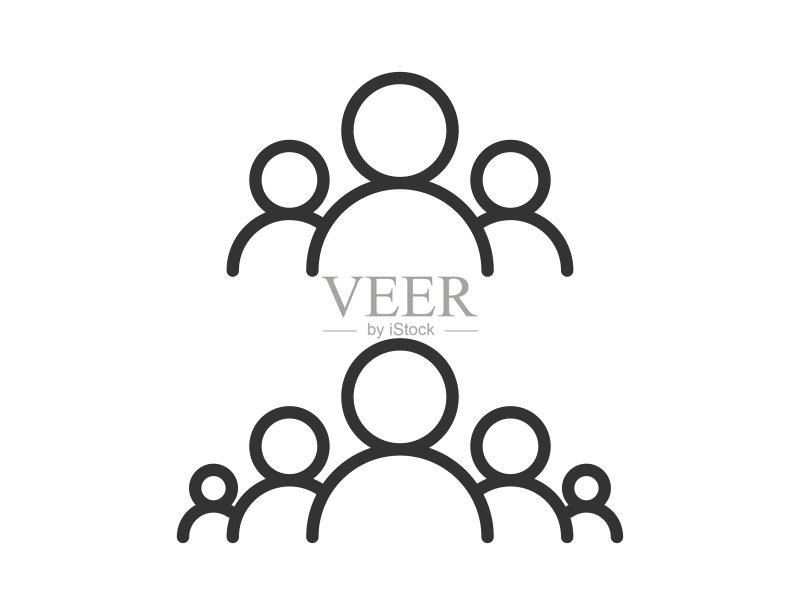 用户组图标集。头像矢量图图标素材