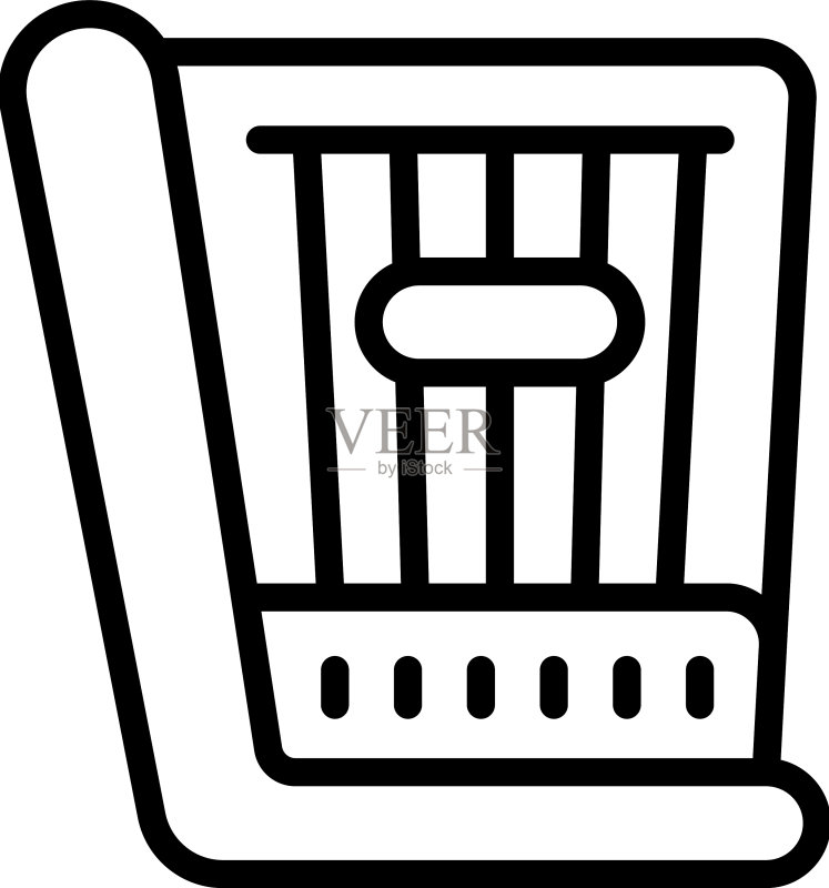 传统康特勒琴图标轮廓复古风格图标素材