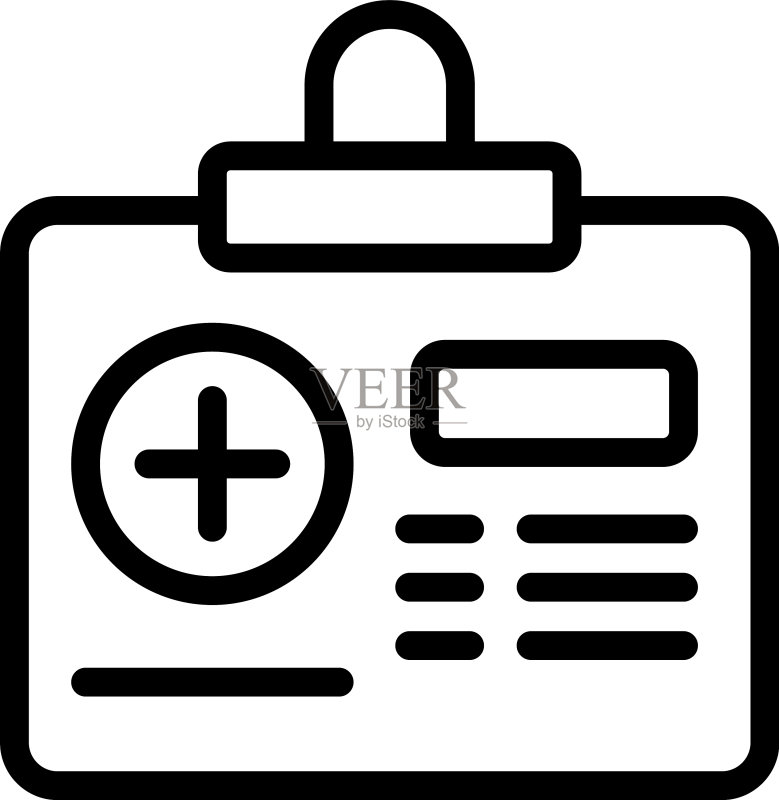 兽医身份证图标宠物动物轮廓图标素材