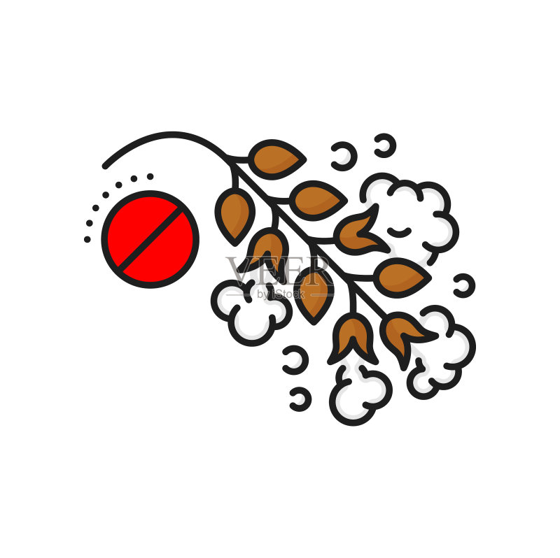 棉质服装材料过敏彩色线条图标图标素材