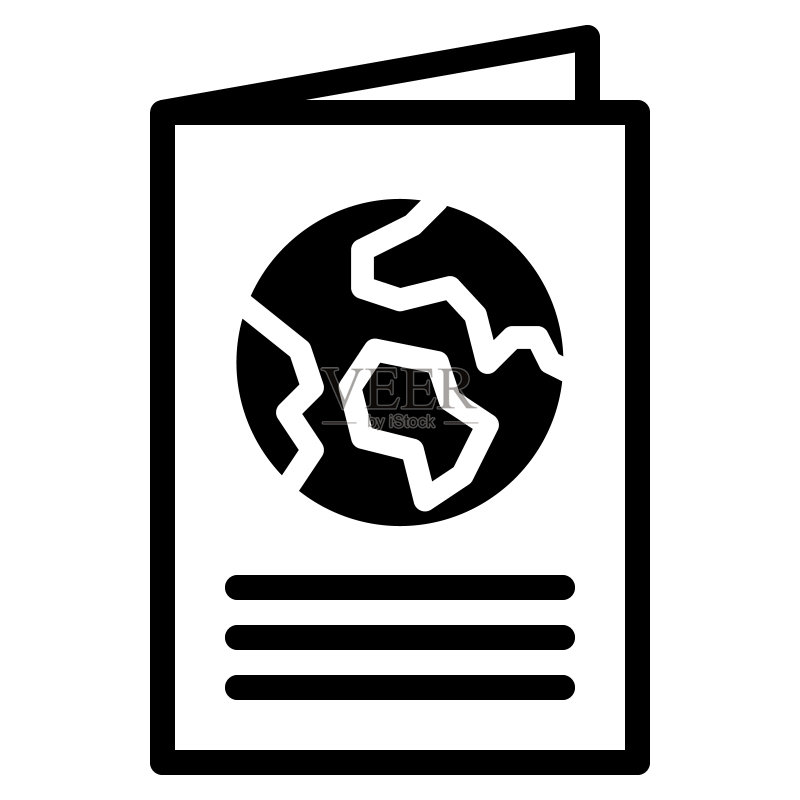 宣传册图标符号图形矢量插图图标素材