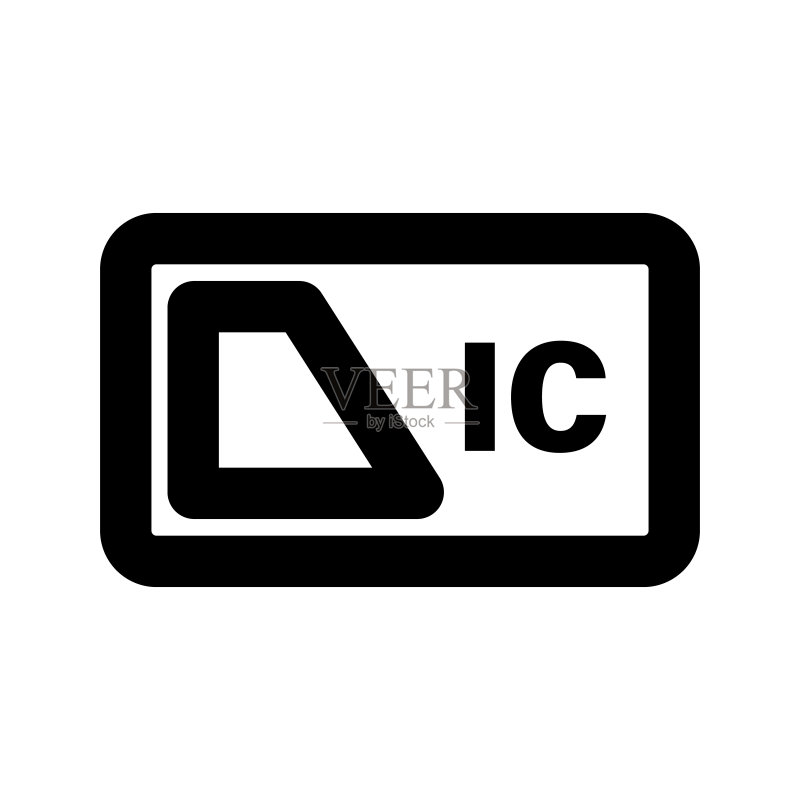 简约IC卡图标,交通支付卡矢量素材图标素材