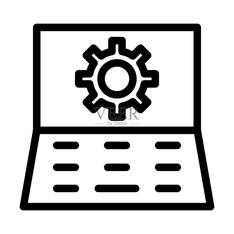 搜索引擎优化粗线条图标图标素材