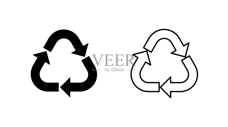 回收标志集:回收logo符号,矢量素材图标素材