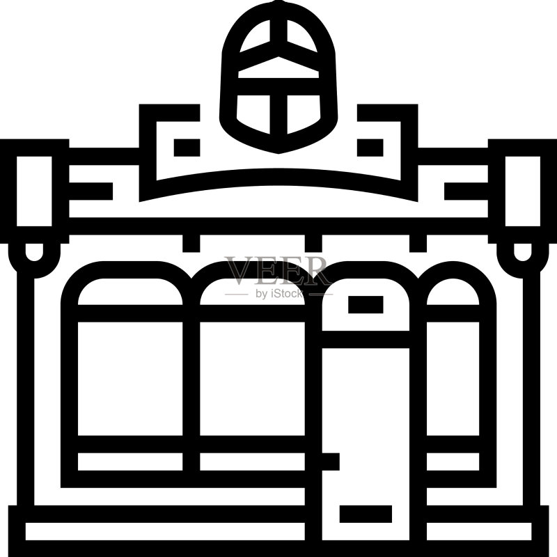 古董店线性图标图标素材