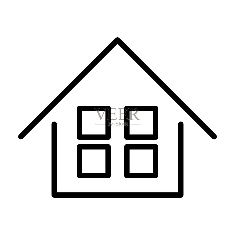 住宅图标。房屋图标。建筑。矢量。图标素材