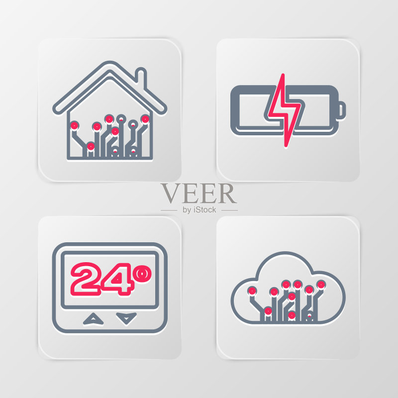 物联网智能家居系统图标图标素材