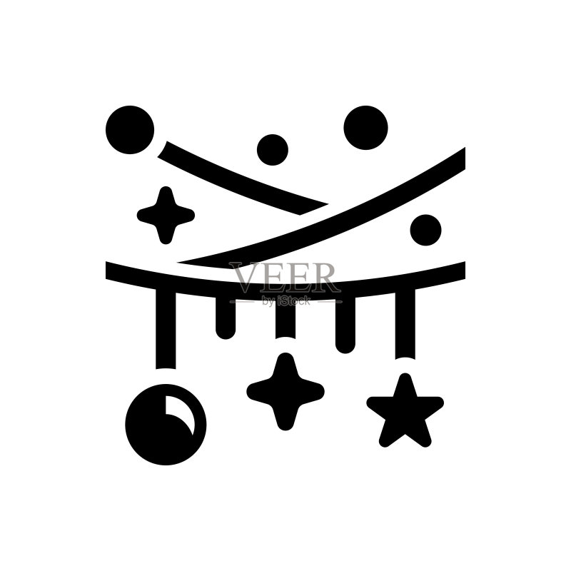 圣诞彩灯灯泡图标图标素材