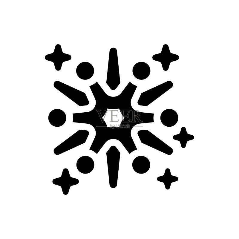 烟花或闪光平面图标图标素材
