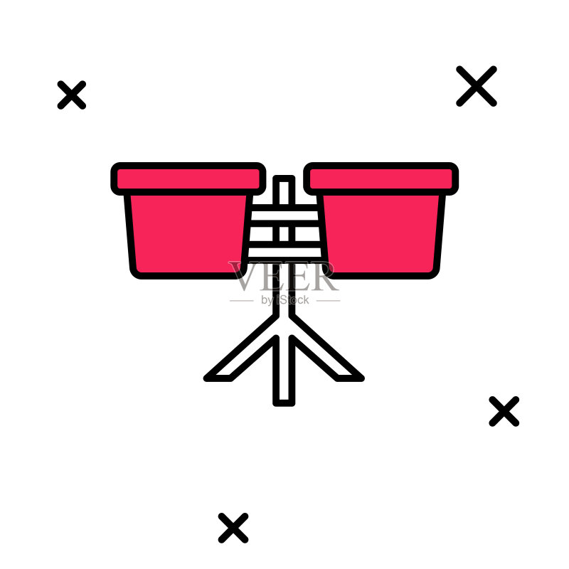 邦戈鼓乐器图标矢量素材图标素材