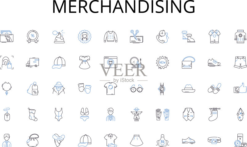 信贷贷款商品线性图标合集图标素材