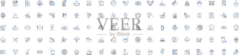 蔬菜食品系列线条图标图标素材