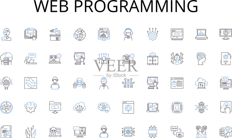 Web编程线性图标合集图标素材