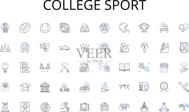 大学运动线性图标舒适系列图标素材