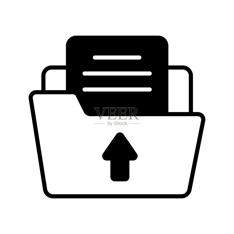 现代风格文件上传图标,可编辑矢量素材图标素材