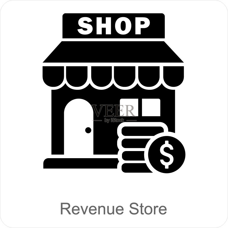 收入商店图标概念图标素材