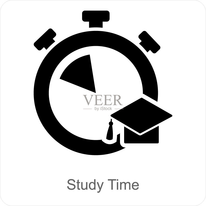 学习时间和时间图标概念图标素材
