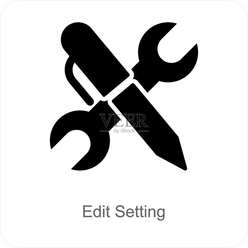 编辑设置和编辑图标概念图标素材
