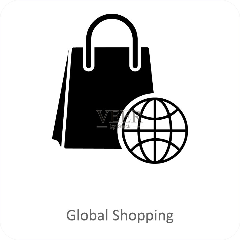 全球购物图标概念图标素材