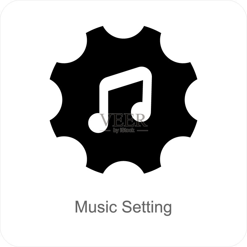 音乐设置和音乐图标概念图标素材