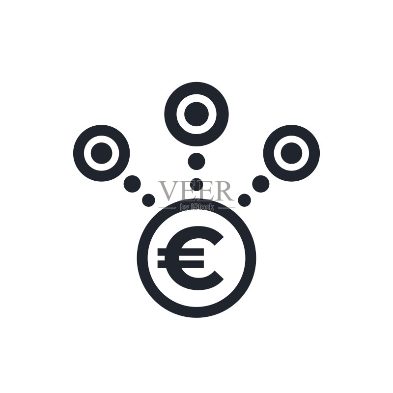欧元收入流图标图标素材
