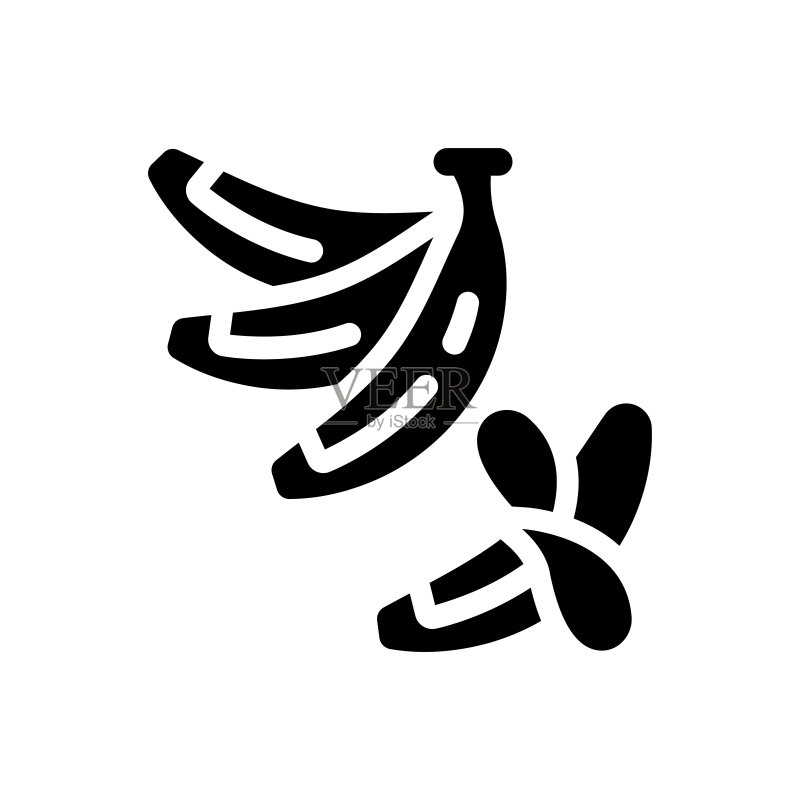 香蕉扁平风格图标设计图标素材