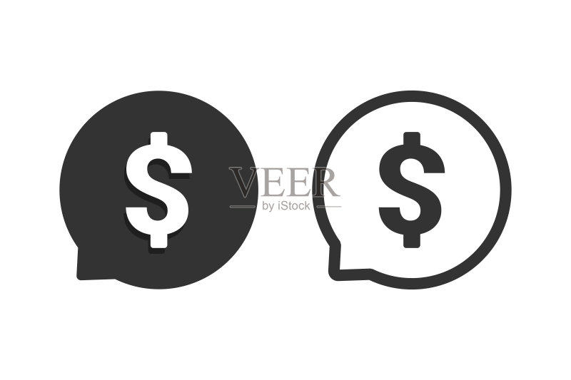 金钱对话图标矢量素材图标素材
