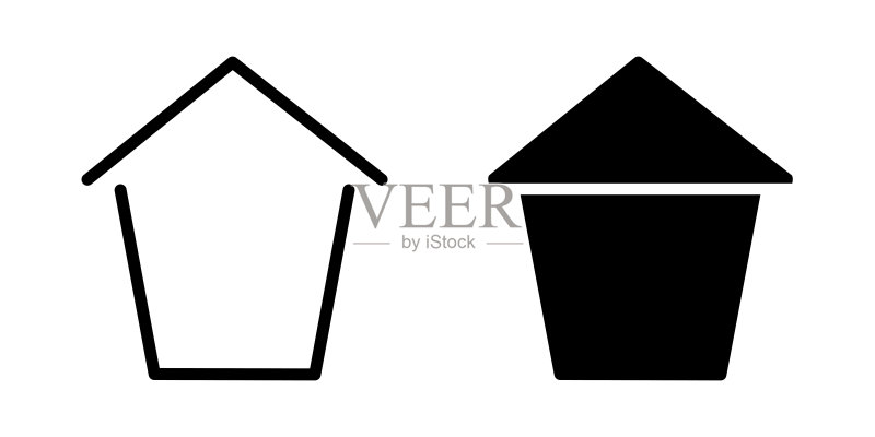 矢量插画:房屋图标模板图标素材