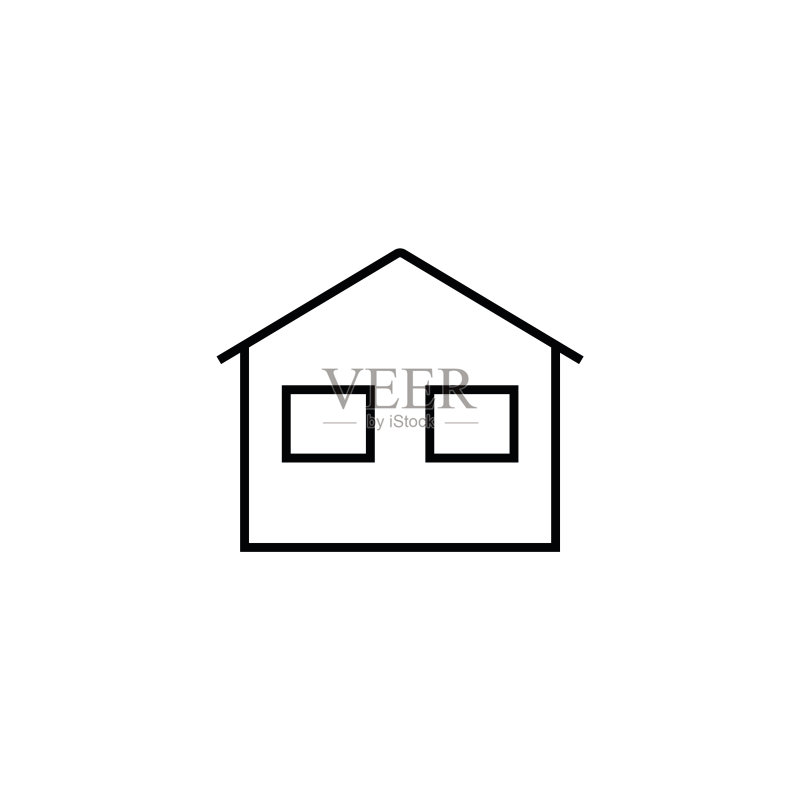 房屋线条图标,logo矢量图图标素材